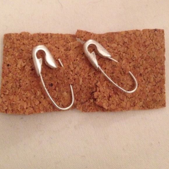 LF safety pin earrings