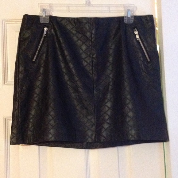 leather mini skirt