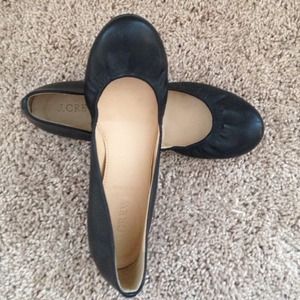 J. Crew size six cece ballet flat black