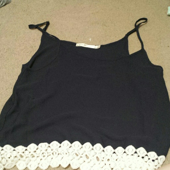 Dark blue spaghetti strap