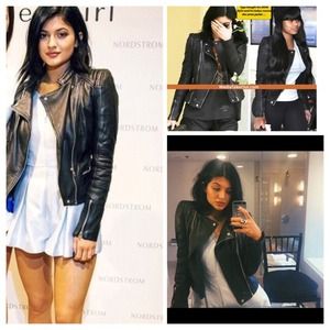 Kylie Jenner PU leather look jacket replica exact.