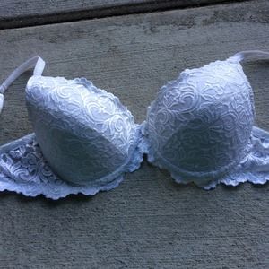 White lace bridal bra 36D