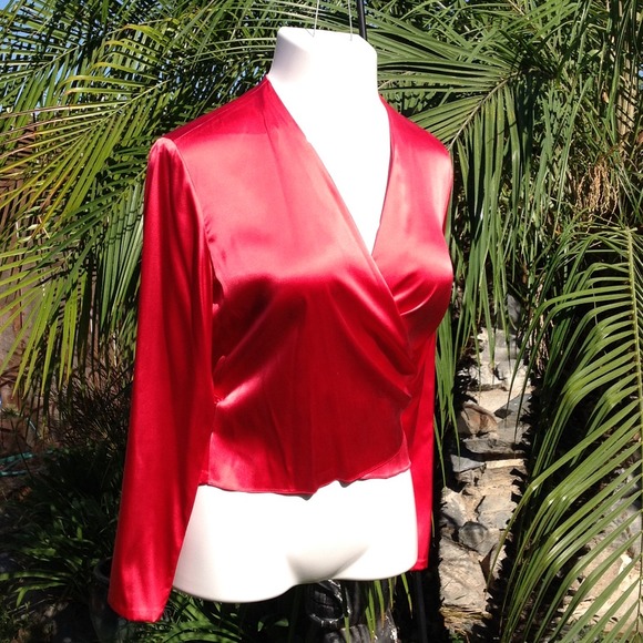 REDUCED!!!  Ellen Tracy Silk Wrap Blouse