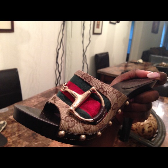 Authentic Gucci slide on mules