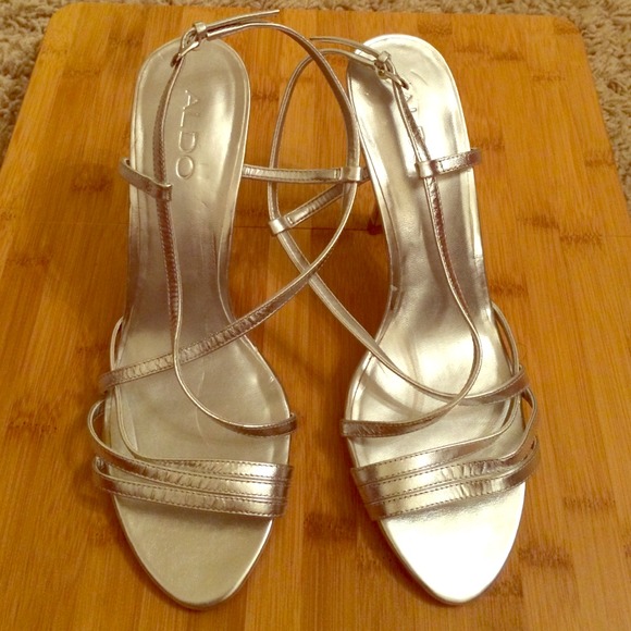Strappy Silver ALDO Heels