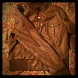 Brown pleather jacket