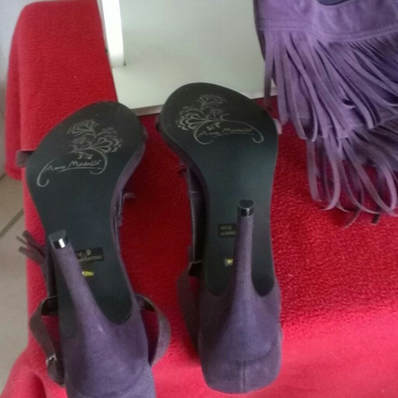 (SOLD) FINAL !!!  Sandal & Purple Fringe Purse - Picture 3 of 3