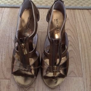 Gold heels! Michael kors.
