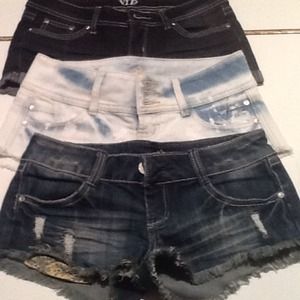 Three pairs of shorts.