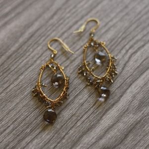 Amethyst and Gold Garden Party Earrings