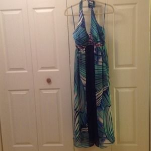 Bethany Halter Long Summer Dress - Size 4