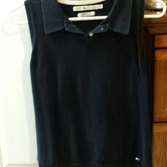 Tommy Hilfiger button collar tank top