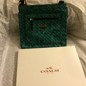 Coach Emerald File/Crossbody Handbag F77481