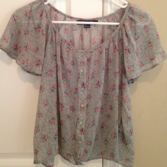 floral forever 21 blouse...