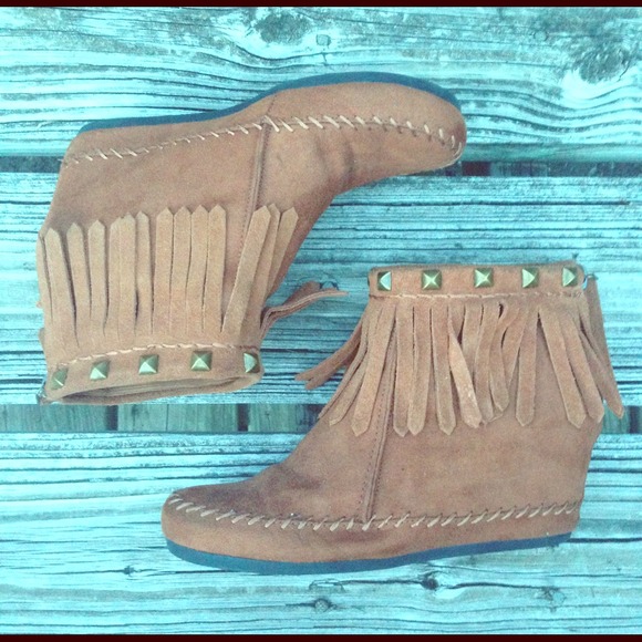 Moccasin Wedge Booties