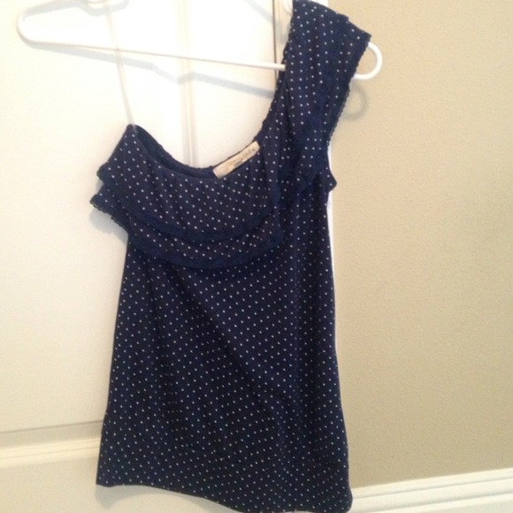 navy one strap blouse...