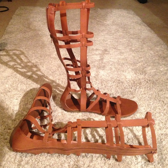 Camel Gladiator Sandals