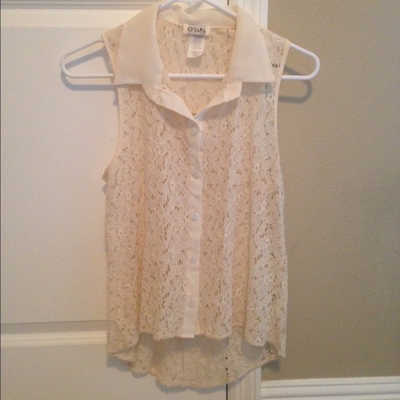 white lace blouse...