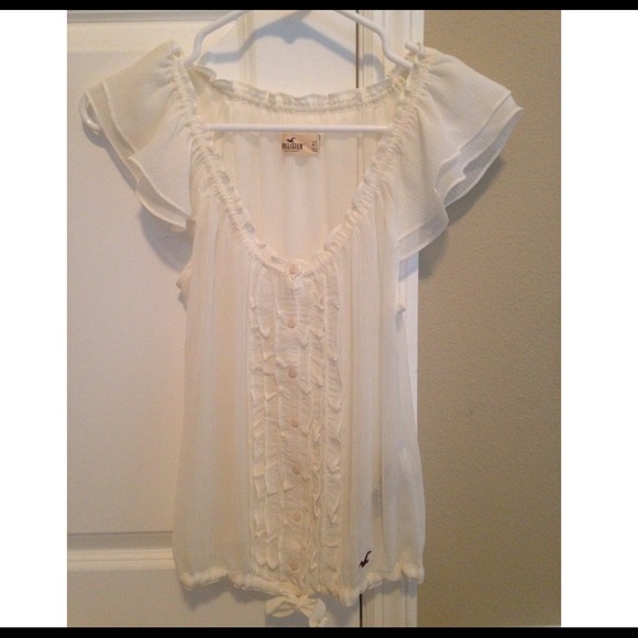 white Hollister blouse...
