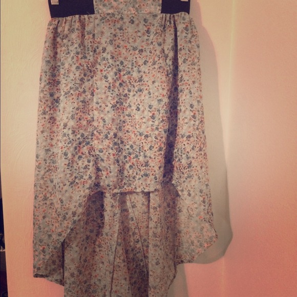 Floral Hi-low skirt