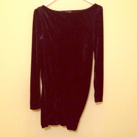 Juicy Couture Black Velvet draped dress - Picture 1 of 4