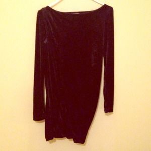 Juicy Couture Black Velvet draped dress