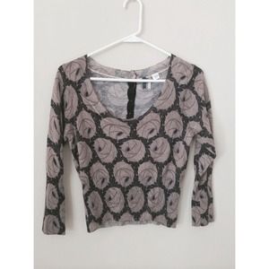 Language cashmere blend crop sweater NWOT