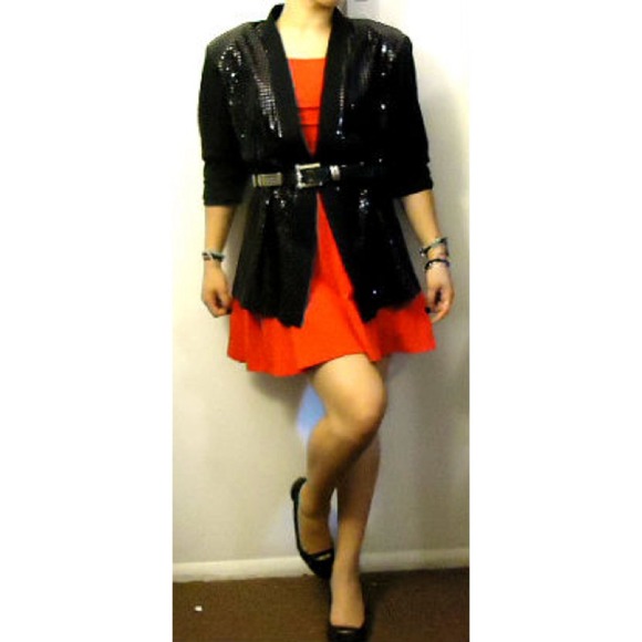 Black Over-Sized Sequined Blazer