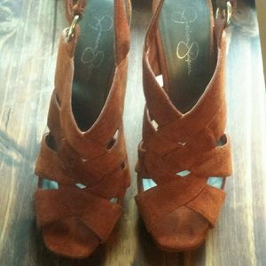Jessica Simpson Leather Suede Heels