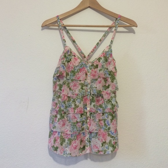 A&F Floral tank top