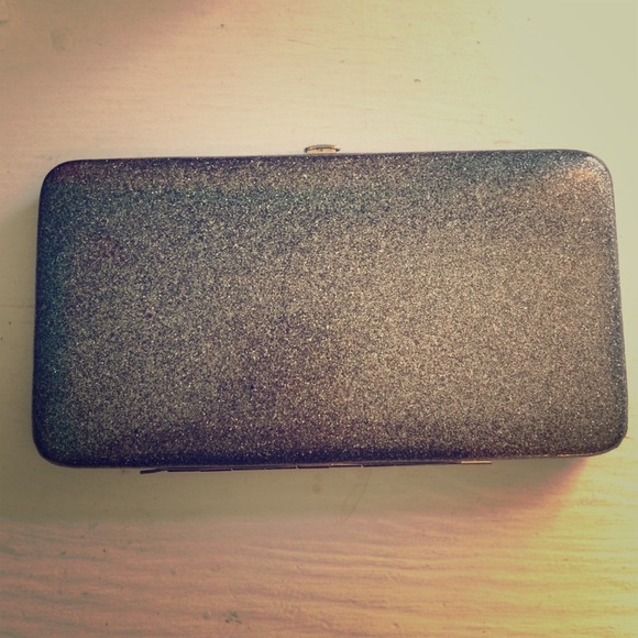 Glitter snap wallet