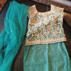 3 piece Indian evening gown