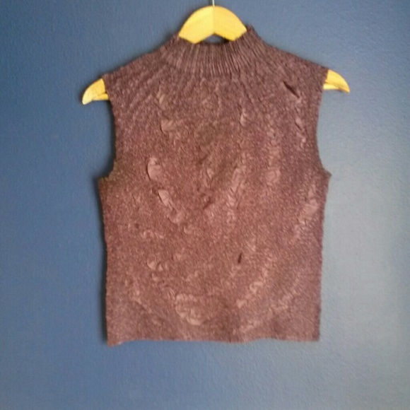 Purple ruffled shirt