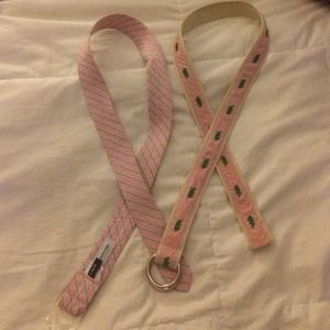 J Crew pink and green belts (2 total) -- REDUCED