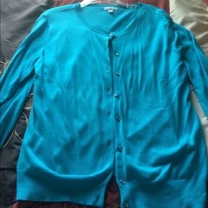 Teal color cardi