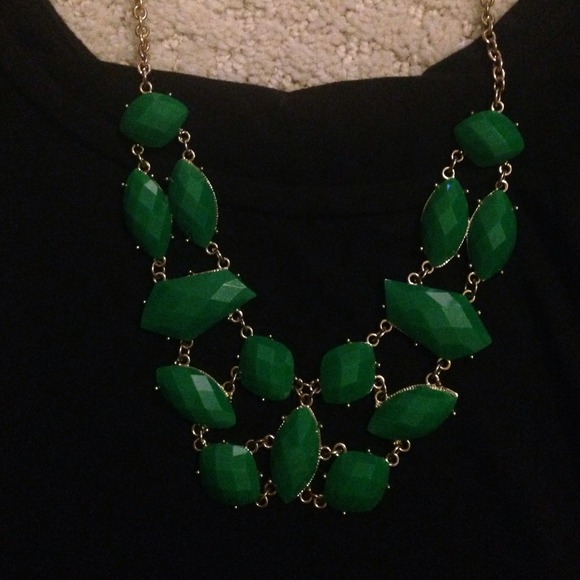 Green stone necklace
