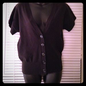 👚SIMPLE SHORT SLEEVED BLACK CARDIGAN👚
