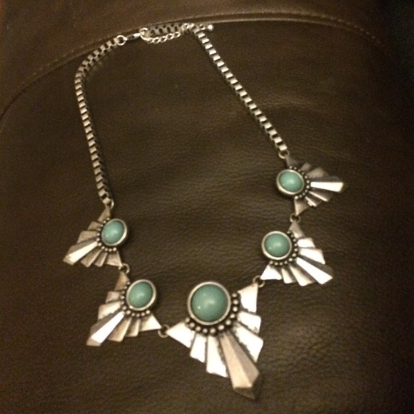 ALDO Jewelry - SOLD* Silver and turquoise stone necklace