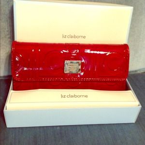 Liz Claiborne Red Clutch Wallet