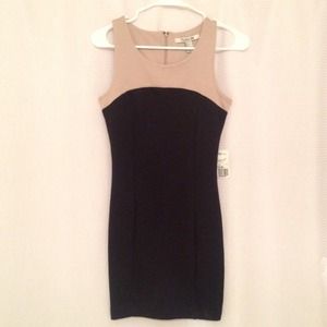 New with Tags - Tan/Black Bodycon Dress