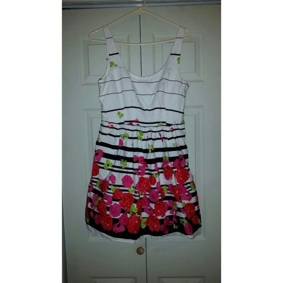 Floral and stripped dress