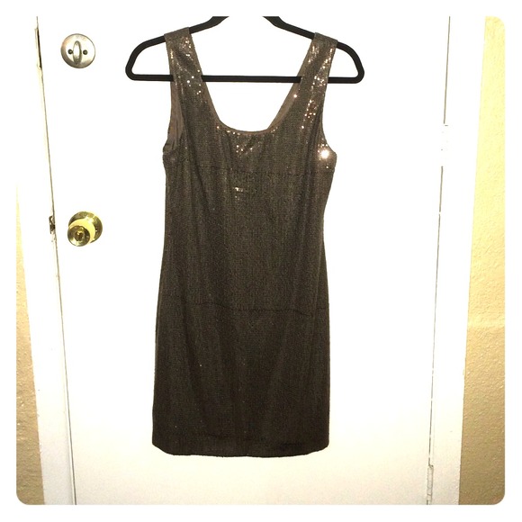 Brown shiny dress