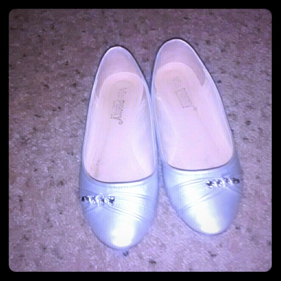 Silver Flats with embellishments