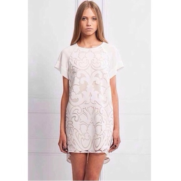 • SOLD • Keepsake White Lace Shift Dress XS - Picture 4 of 4