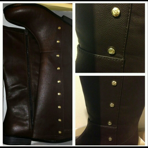 NWOT Michael Kors Elaine Brown Riding Boots in box