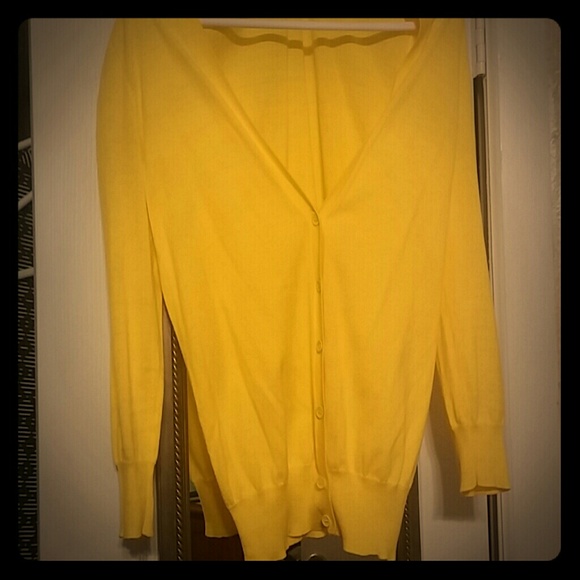 J. Crew Yellow cardigan