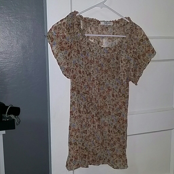 Sheer floral top