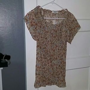 Sheer floral top