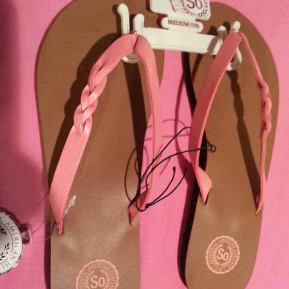 Pink braided sandals