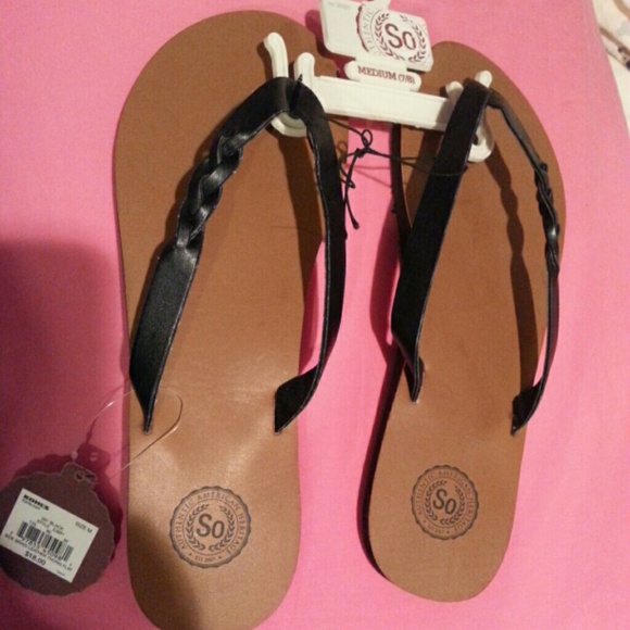 Black braided sandals